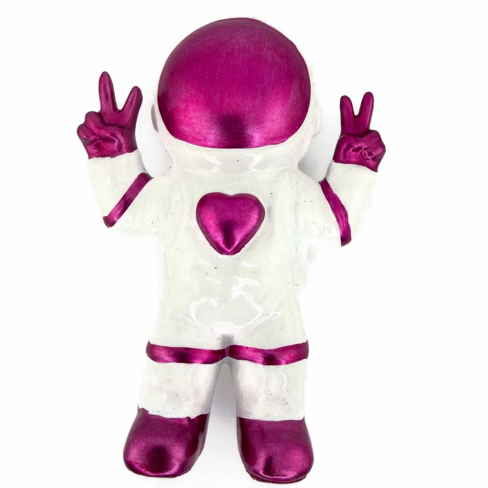 Target Spritz Peace Sign Astronaut with Heart Decor Pink and White